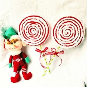 Set of 2 lollipops for Christmas decor